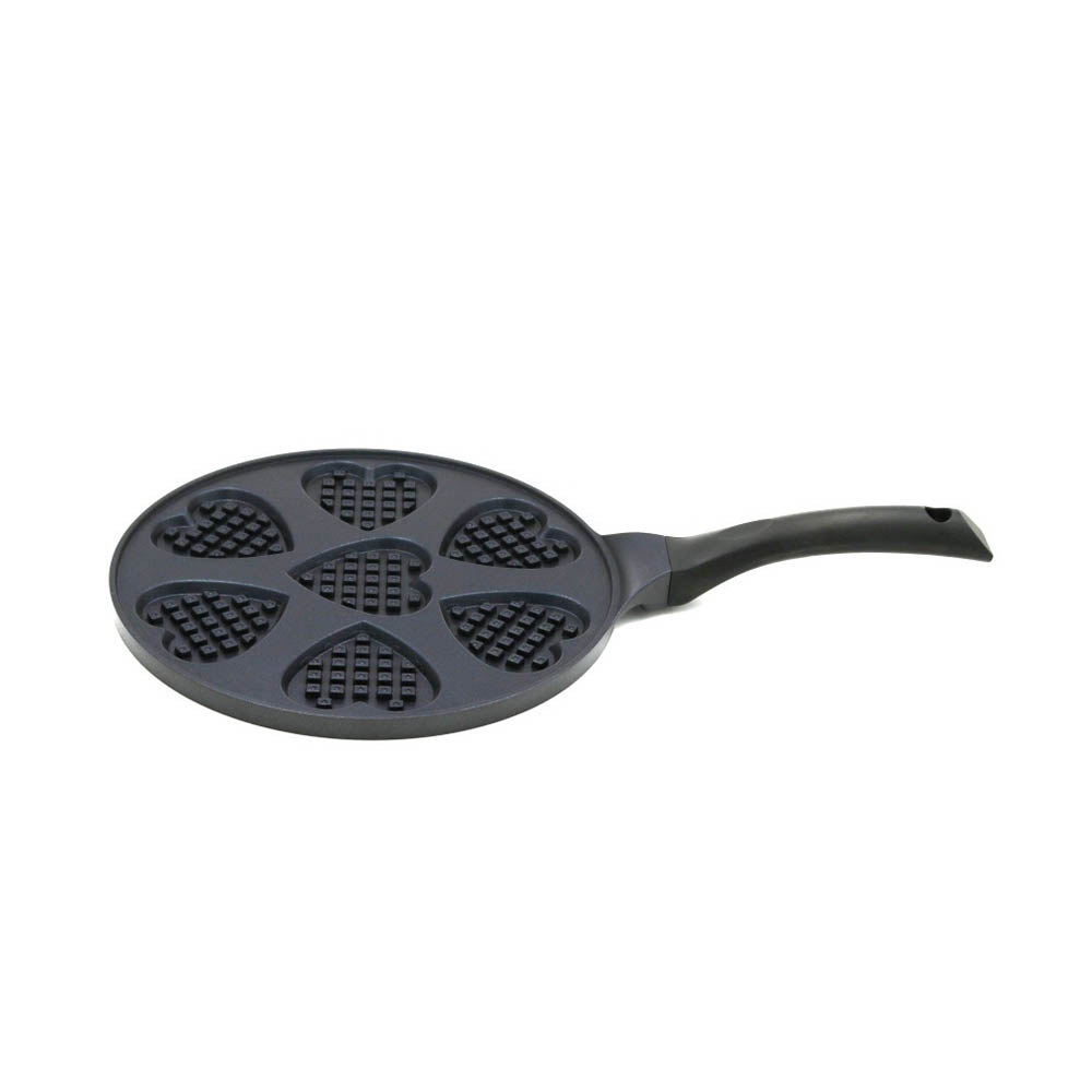 7-Hole Waffle Pan With Heart Shape