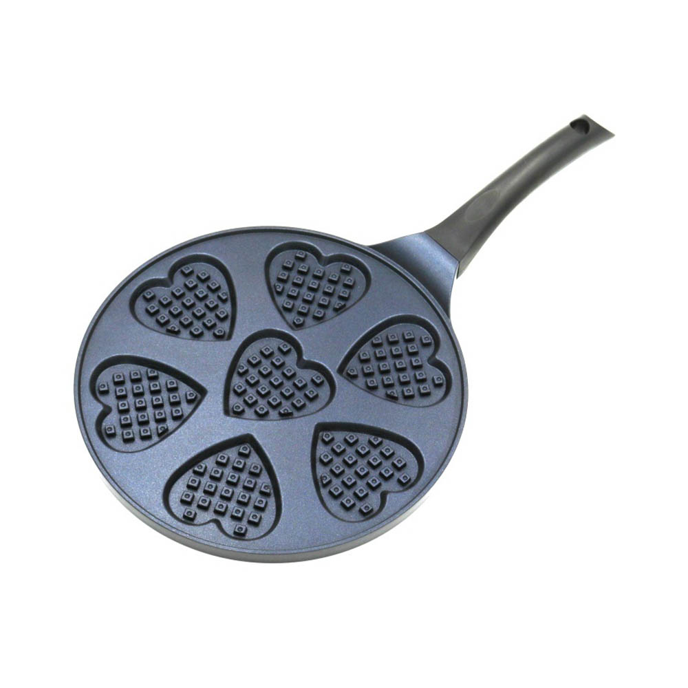 7-Hole Waffle Pan With Heart Shape